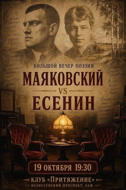 «Маяковский vs Есенин». Большой вечер поэзии при свечах