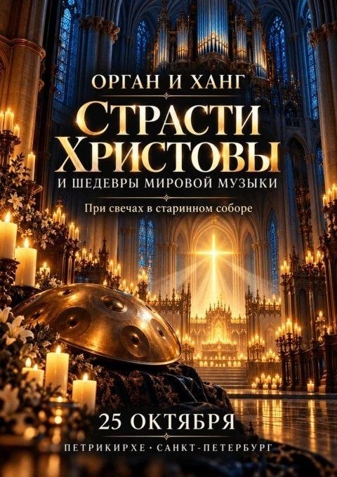 Орган и ханг в Петрикирхе: «Страсти Христовы» и шедевры мировой музыки — концерт при свечах
